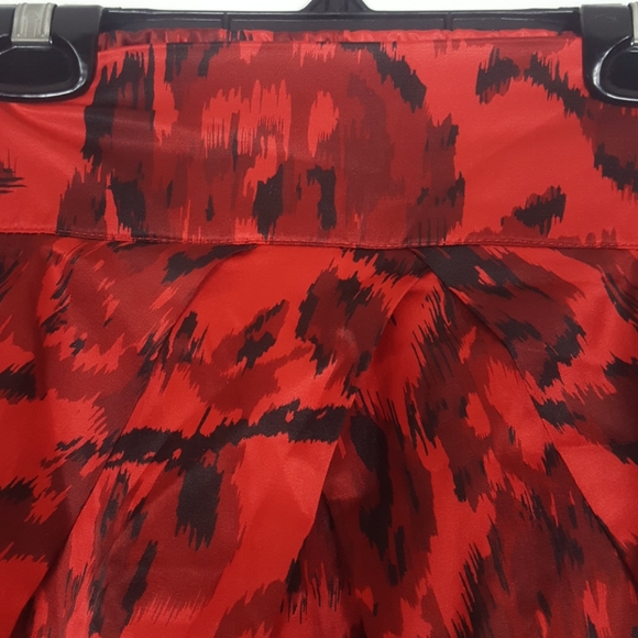 XOXO Mini Leopard Print Skirt SZ S Red Black - Picture 3 of 7